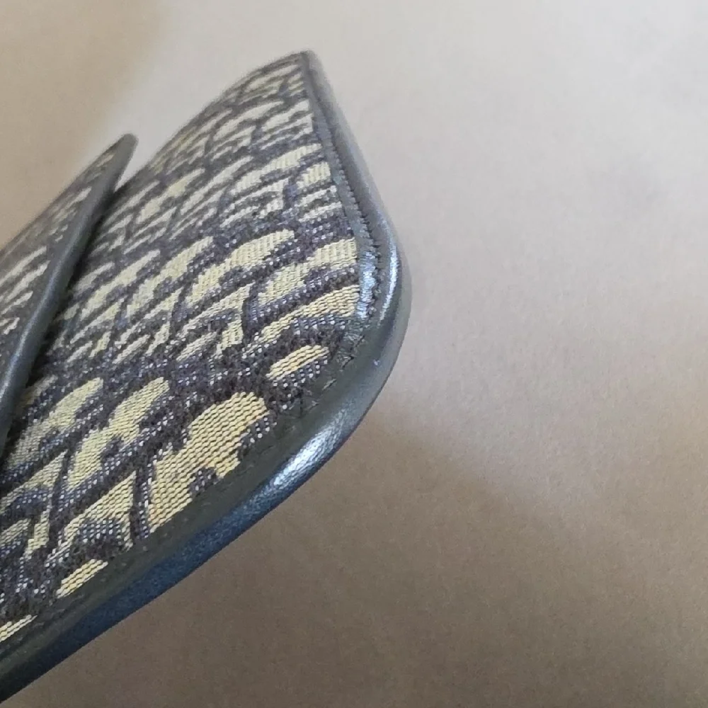 AUTHENTIC CHRISTIAN DIOR Oblique Flap Pouch Clutch Navy Blue - Picture 16 of 16